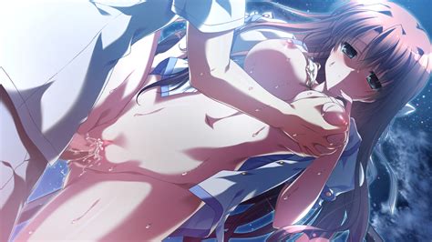 Rule 34 Aqua Eyes Areolae Blush Breast Grab Breasts Brown Hair Female Game Cg Glowing Long