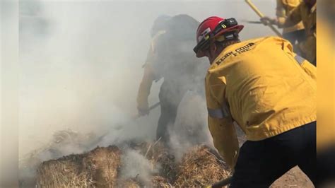 Kern County Fire Department Battles Threatening Blaze Near Calm