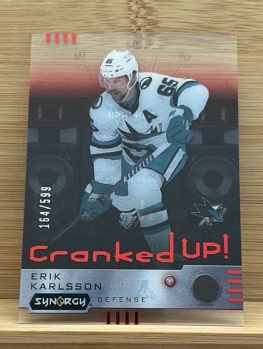 Erik Karlsson Upper Deck Synergy Cranked Up Red Sharks