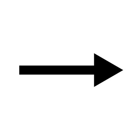 Straight Arrow Icon Black Thin Arrow Pointing To The Right Black