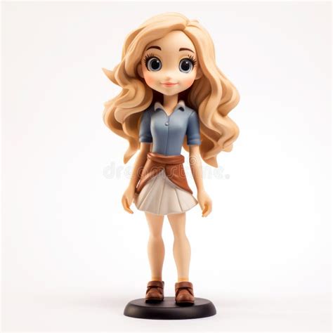 Figurine Anime Charmant Avec Cheveux Blonde Belle Figurine Illustration Stock Illustration Du