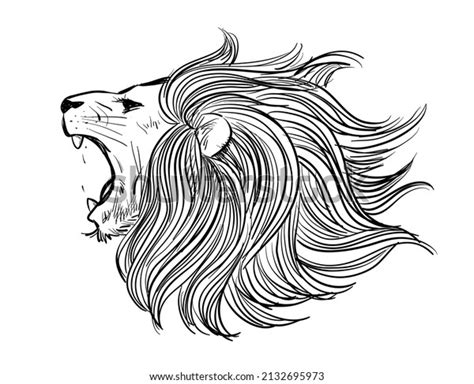 Lion Side View Drawing