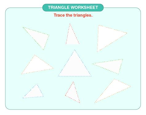 printable triangle worksheets  brighterlycom worksheets