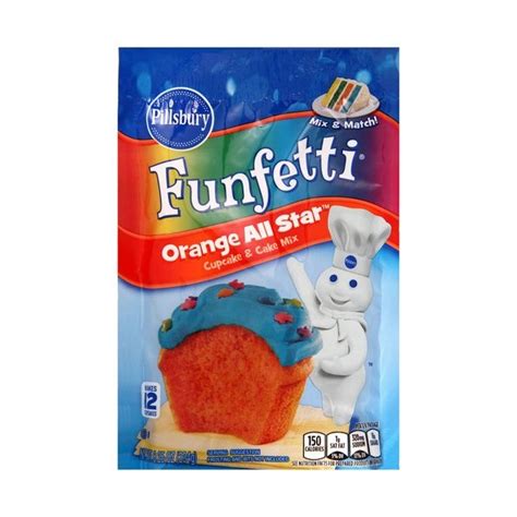 Pillsbury Funfetti Cake And Cupcake Mix Orange All Star 234g Usa Foods