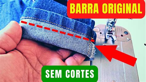 Fazer Barra Calça Jeans Sem Costura - ️[FÁCIL] Como Fazer BARRA ORIGINAL DE CALÇA JEANS Sem Cortar Nada # ...