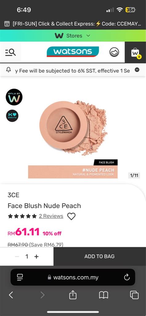Ce Blush Nude Peach Beauty Personal Care Face Makeup On Carousell