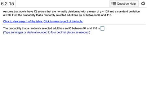 Solved Assume That Adults Have IQ Scores That Are Normally Chegg