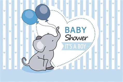 Buy Leyiyi 7x5ft Sweet Baby Shower Backdrop Cartoon Baby Elephant