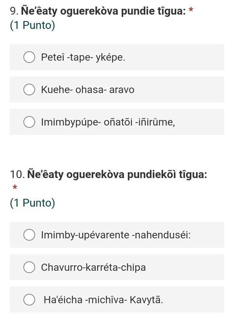 me ayudan es para un examen doy corona a la respuesta correcta guaraní