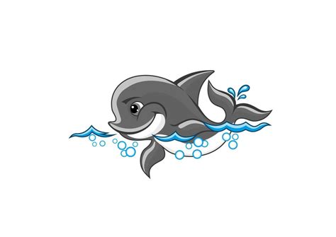 Baby Dolphin Character 11156686 Vector Art At Vecteezy