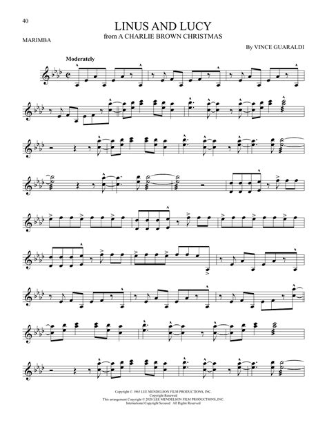 linus and lucy piano sheet music 1