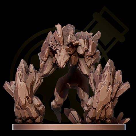 3d Printable Crystal Golem By Alchemy Inc