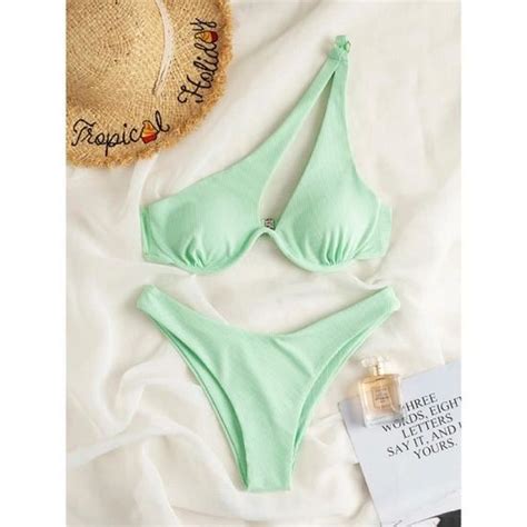 Bikini Swimsuit Maillot De Bain Asym Trique Paule D Nud E Sexy Frwlen Light Green