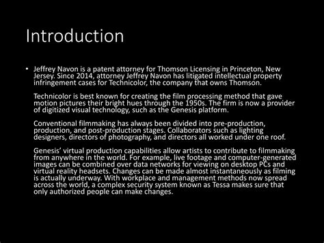 Technicolor’s Genesis Integrates Separate Elements in a Smooth Process