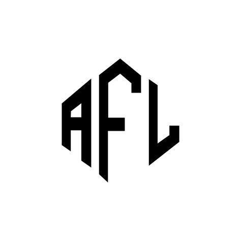 Design De Logotipo De Carta Afl Com Forma De Polígono Afl Polígono E