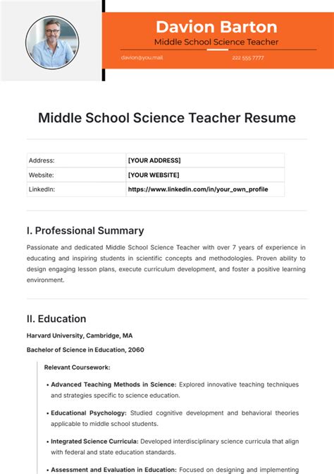 Science Teacher Resume 50+ Best Science Teacher Resume Sample 2025