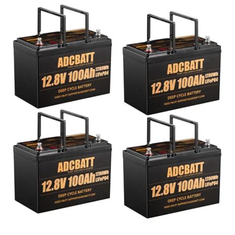 Adcbatt Lifepo4 Battery 100ah 12v Lithium Battery With Low Temp Cutoff