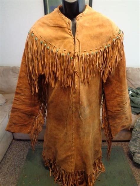 Rendezvous Mountain Man Native American Fringed Buckskin Top Pants
