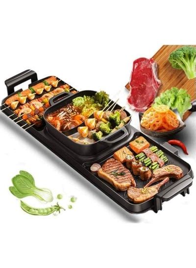 Korean Hot Pot Grill Combo Electric Shabu Shabu Hot Pot Grill With Divider Korean Bbq Grill