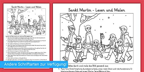 Lesen Und Malen Sankt Martin Teacher Made Twinkl