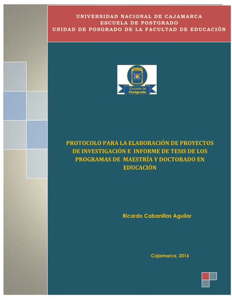 Pdf Protocolo Para La Elaboraci N De Posgrado Unc Edu Pe Posgrado Wp