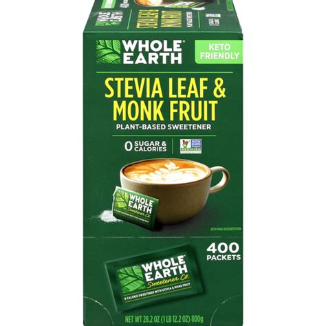 Whole Earth Sweetener Plant Based Stevia Leaf Monk Fruit Shop