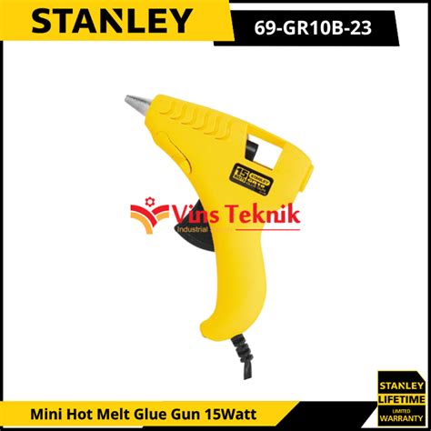 STANLEY 69 GR10B 23 Lem Tembak Glue Gun Mini Hot Melt Glue Gun Round