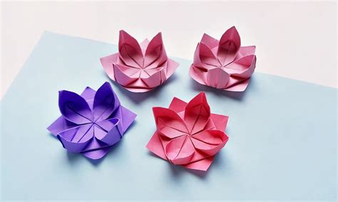 How To Make An Origami Lotus Flower With One Sheet Of Paper | Best ...