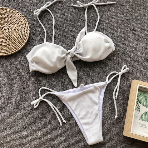 In X Knot High Cut Bikini Micro Swimwear Women Bathers Thong Sexy