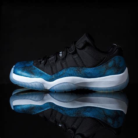 Air Jordan 11 Low Blue Snake Custom Sneaker Bar Detroit