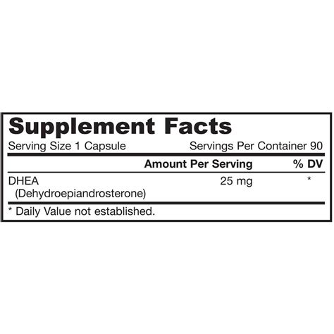 Дегидроэпиандростерон, DHEA 25, Jarrow Formulas, 25 мг, 90 капсул ...