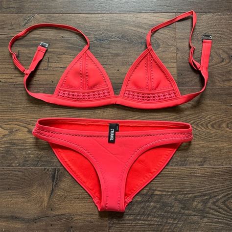 Triangl Swimwear Swim Triangl Red Bikini Set Poshmark