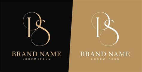 Premium Vector P And S Letter Logo Design Template Wedding Logo