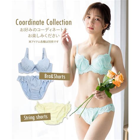 フランデランジェリー fran de lingerie Nostalgic Cotton ノスタルジックコットン ブラ ショーツセット B65 G80カップ 返品不可商品 サックス