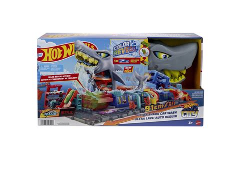 Hot Wheels City Ultra Shark Car Wash DEMO Varastossa Edullinen