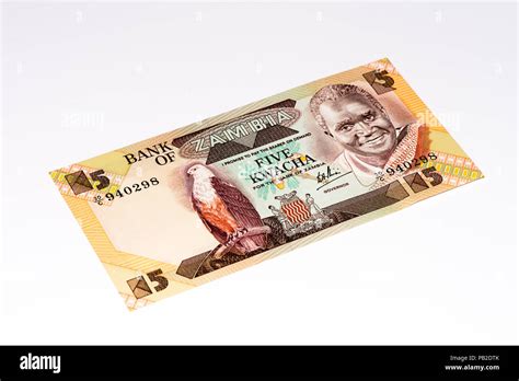 5 Zambian Kwach Bank Note Zambian Kwacha Is The National Currency Of