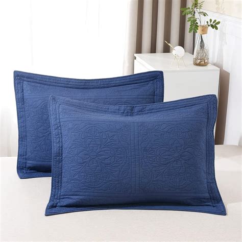 amazoncom marcielo  cotton embroidered quilted pillow shams
