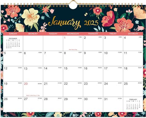 2025 Calendar 2025 Wall Calendar Jan 2025 Dec 2025