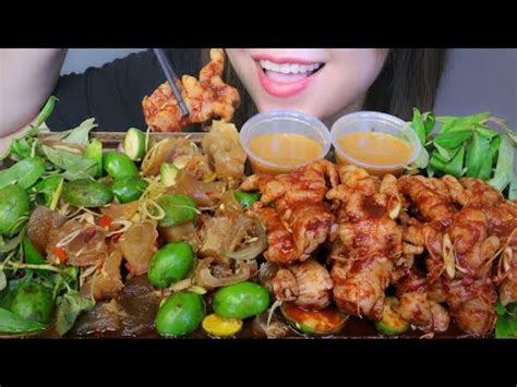 Asmr Chicken Feet Eating Sounds Linh Asmr