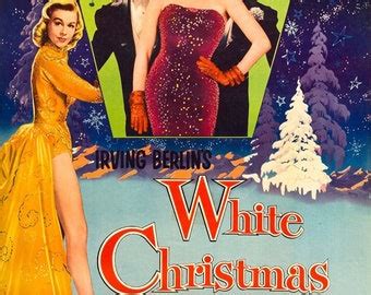 1954 White Christmas Movie Poster Print Bing Crosby Etsy