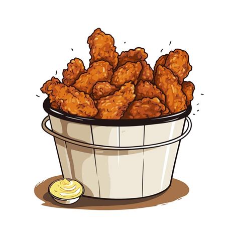 Premium Vector Fried Chicken Vector Illustration