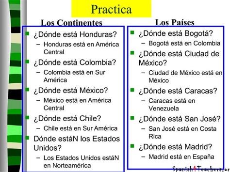 Power Point Paises Hispanohablantes Capitales Y Continentes Ppt