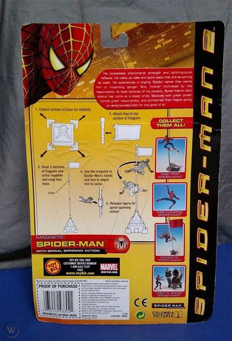 Spiderman Toybiz Magnetic Spiderman With Spiral Spinning Action Moc