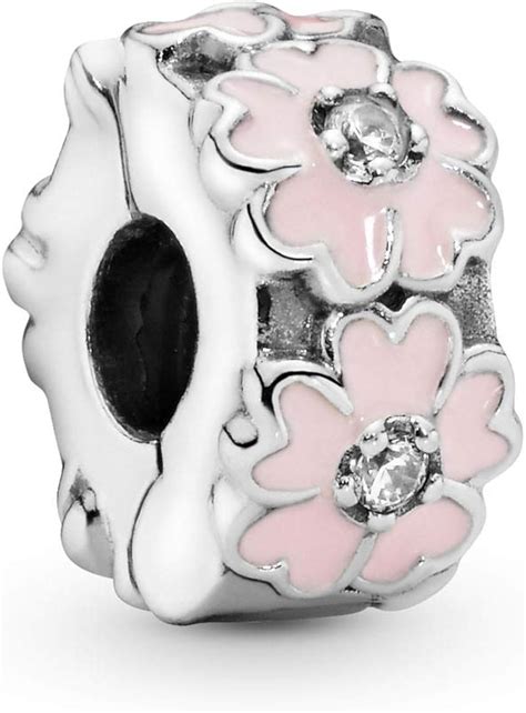 Pandora Jewelry Pink Primrose Flower Clip Cubic Zirconia