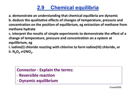 Chemical Equilibria