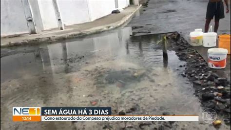 V Deo Cano Da Compesa Estoura E Deixa Moradores De Piedade Sem Gua