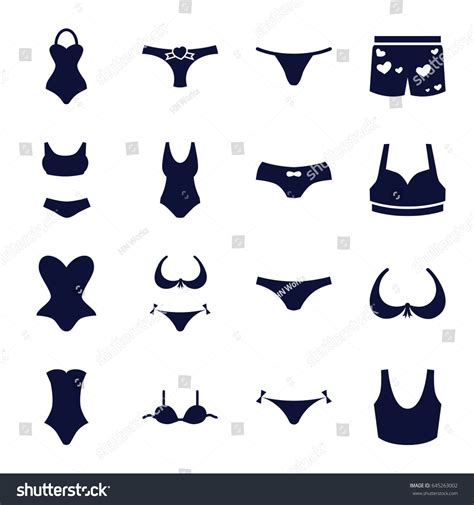 Lingerie Icons Set Set Lingerie Stock Vector Royalty Free Shutterstock