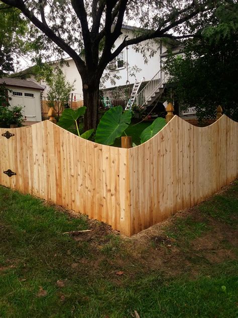 Residential Wood Under And Over Scallop The American Fence Company