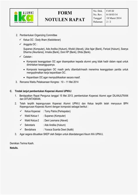 contoh notulen rapat desa dinas perusahaan sekolah dll