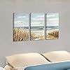 Amazon Abstract Beach Canvas Wall Art Seashore Grasses Artwork